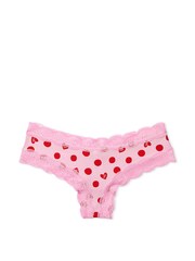 Victoria's Secret PINK Pink Bubble Heart Print Lace Trim Cheekster Knickers - Image 3 of 3