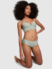 Victoria's Secret PINK Iceberg Green Script Non Wired Push Up Lounge Bralette - Image 3 of 4