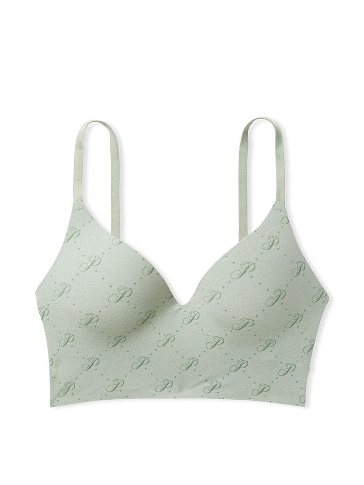 Victoria's Secret PINK Iceberg Green Script Non Wired Push Up Lounge Bralette - Image 4 of 4