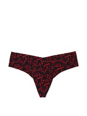 Victoria's Secret Black Outline Heart  Smooth Thong Knickers - Image 4 of 4