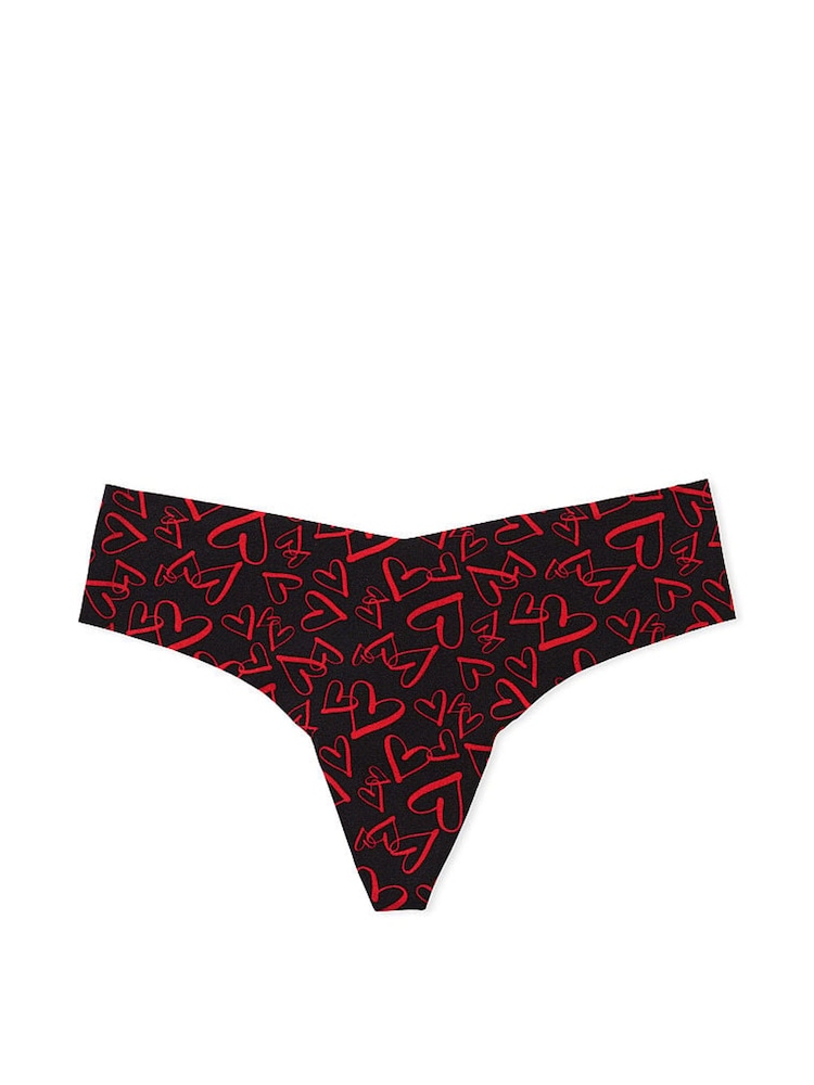 Victoria's Secret Black Outline Heart  Smooth Thong Knickers - Image 4 of 4