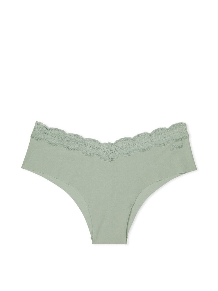 Victoria's Secret PINK Iceberg Green Cheeky Lace Trim No Show Knickers - Image 3 of 3