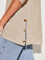 Lipsy Camel Button Waterfall Cardigan - Image 2 of 4