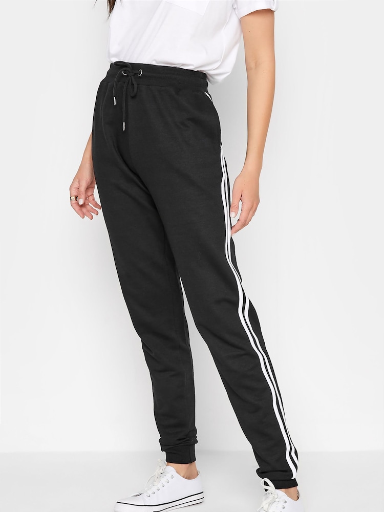 Long Tall Sally Black Side Stripe Stretch Jogger - Image 1 of 4