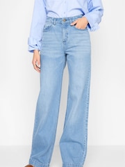 Long Tall Sally Blue Bea Wide Leg Jeans - Image 1 of 4