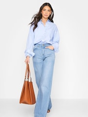 Long Tall Sally Blue Bea Wide Leg Jeans - Image 2 of 4