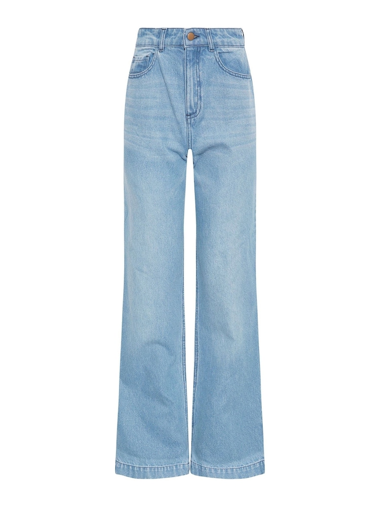 Long Tall Sally Blue Bea Wide Leg Jeans - Image 4 of 4