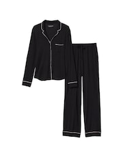 Victoria's Secret Black Modal Long Pyjama Set - Image 3 of 5