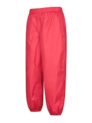 Mountain Warehouse Red Waterproof Fleece Lined Kids Trousers - Image 2 of 6