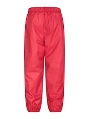 Mountain Warehouse Red Waterproof Fleece Lined Kids Trousers - Image 4 of 6