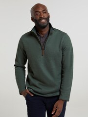 Mountain Warehouse Green Beta Mens Zip Neck Top - Image 1 of 5