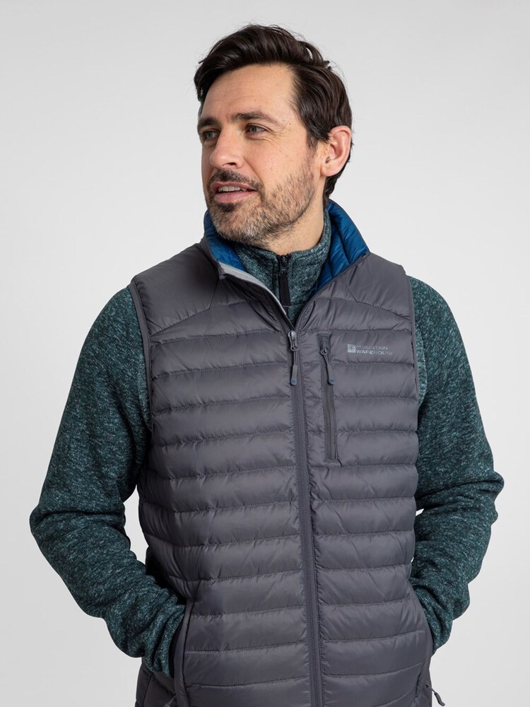 Mountain Warehouse Grey Black Henry II Extreme Mens Down Padded Gilet - Image 1 of 6 Mountain Warehouse Grey Black Henry II Extreme Mens Down Padded Gilet - Image 1 of 6