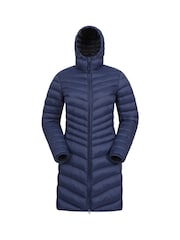Mountain Warehouse Navy Blue Florence Womens Long Padded Coat - Image 1 of 6