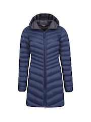 Mountain Warehouse Navy Blue Florence Womens Long Padded Coat - Image 5 of 6
