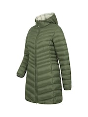 Mountain Warehouse Khaki Florence Womens Long Padded Coat - Image 5 of 6
