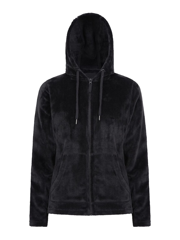 Mountain Warehouse Black Snaggle Womens Full Zip Hooded Fleece - Image 1 of 6