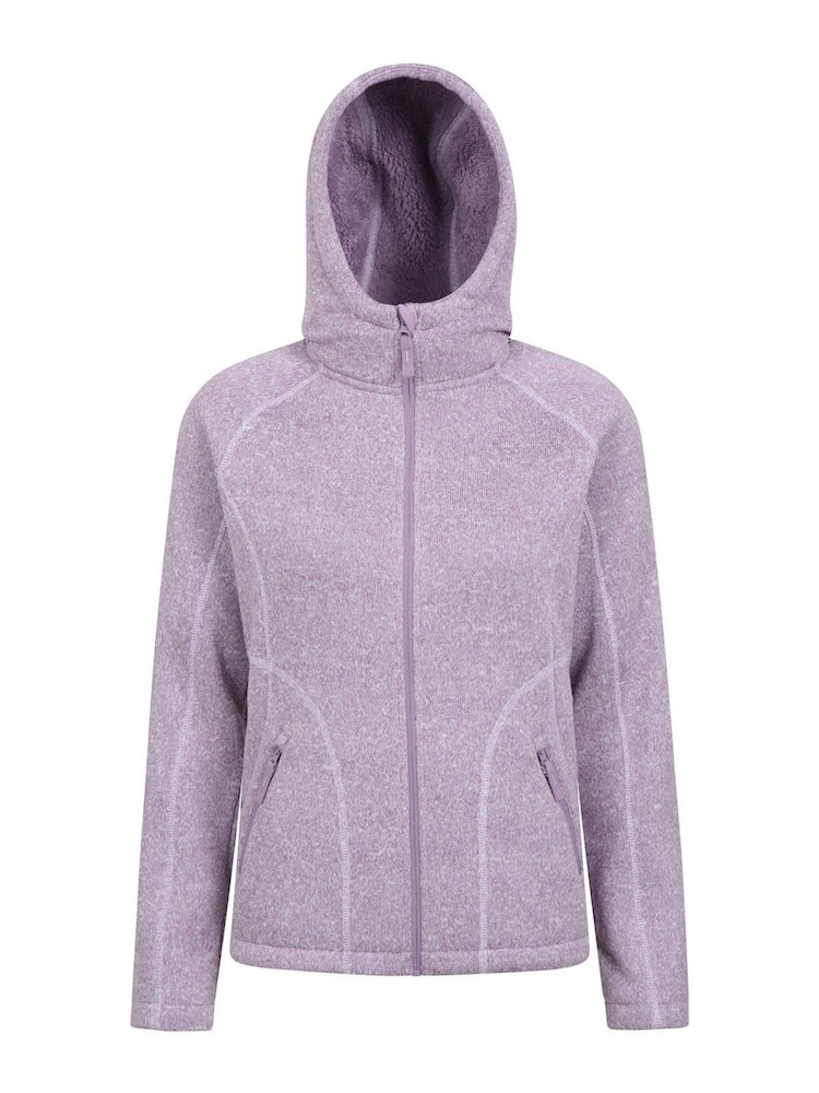 Mountain Warehouse Light Purple Nevis Womens Borg Lined Hoodie - Image 1 of 7
