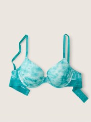 Victoria's Secret PINK Tie Dye Blue Smooth Push Up T-Shirt Bra - Image 4 of 6