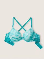 Victoria's Secret PINK Tie Dye Blue Smooth Push Up T-Shirt Bra - Image 5 of 6