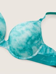 Victoria's Secret PINK Tie Dye Blue Smooth Push Up T-Shirt Bra - Image 6 of 6