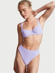 Victoria's Secret Precious Lavender Purple Essential Terry Wicked Swim Top - Image 1 of 4