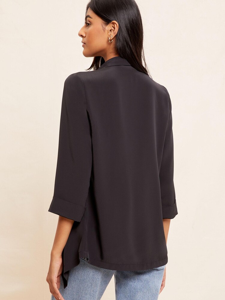 Friends Like These Black Waterfall 3/4 Sleeve Blazer - Image 4 of 4