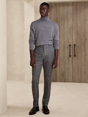 Banana Republic Grey Merino Wool Turtleneck Jumper - Image 1 of 1