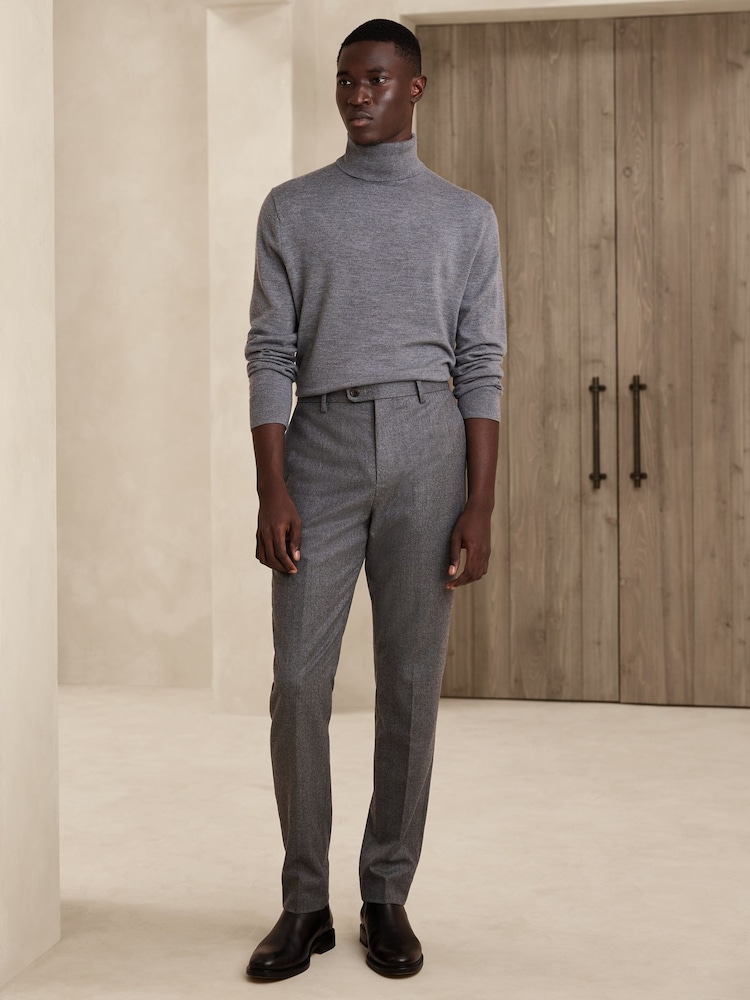Banana Republic Grey Merino Wool Turtleneck Jumper - Image 1 of 1