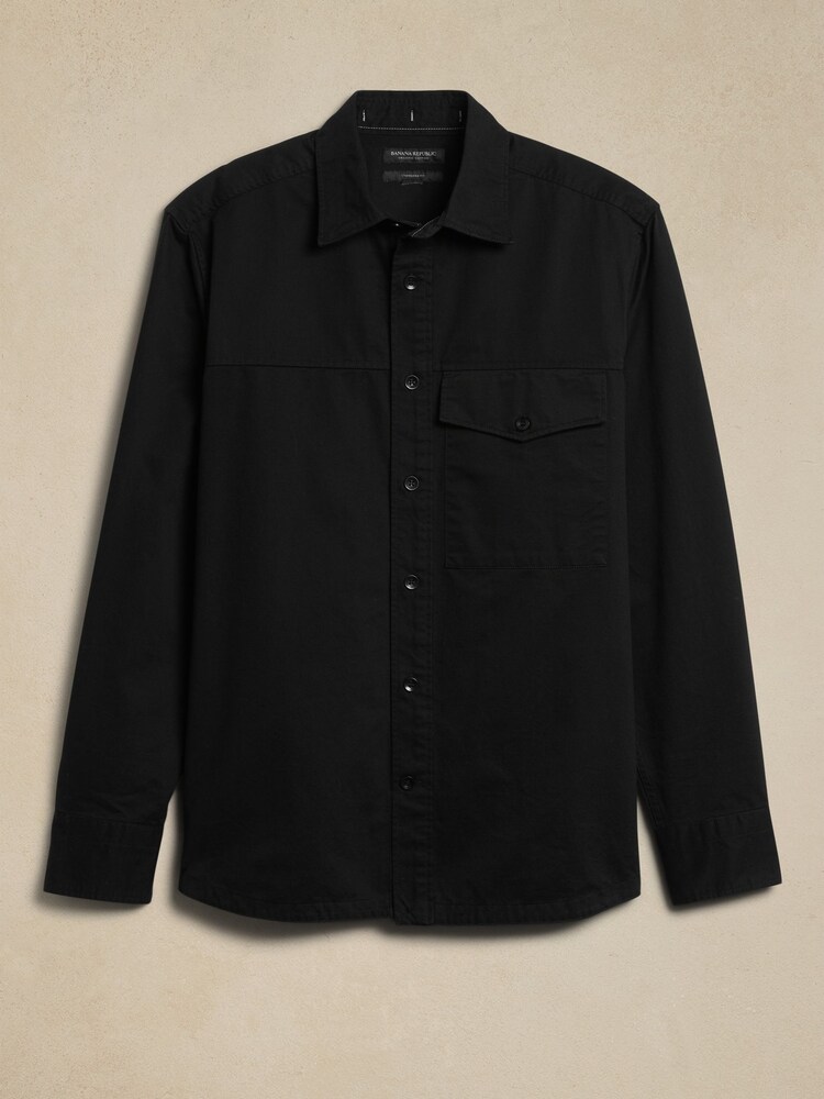 Banana Republic Black Modern Expedition Shirt - Image 2 of 2 Banana Republic Black Modern Expedition Shirt - Image 2 of 2
