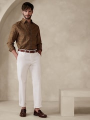 Banana Republic Brown Enzo Twill Shirt - Image 1 of 4