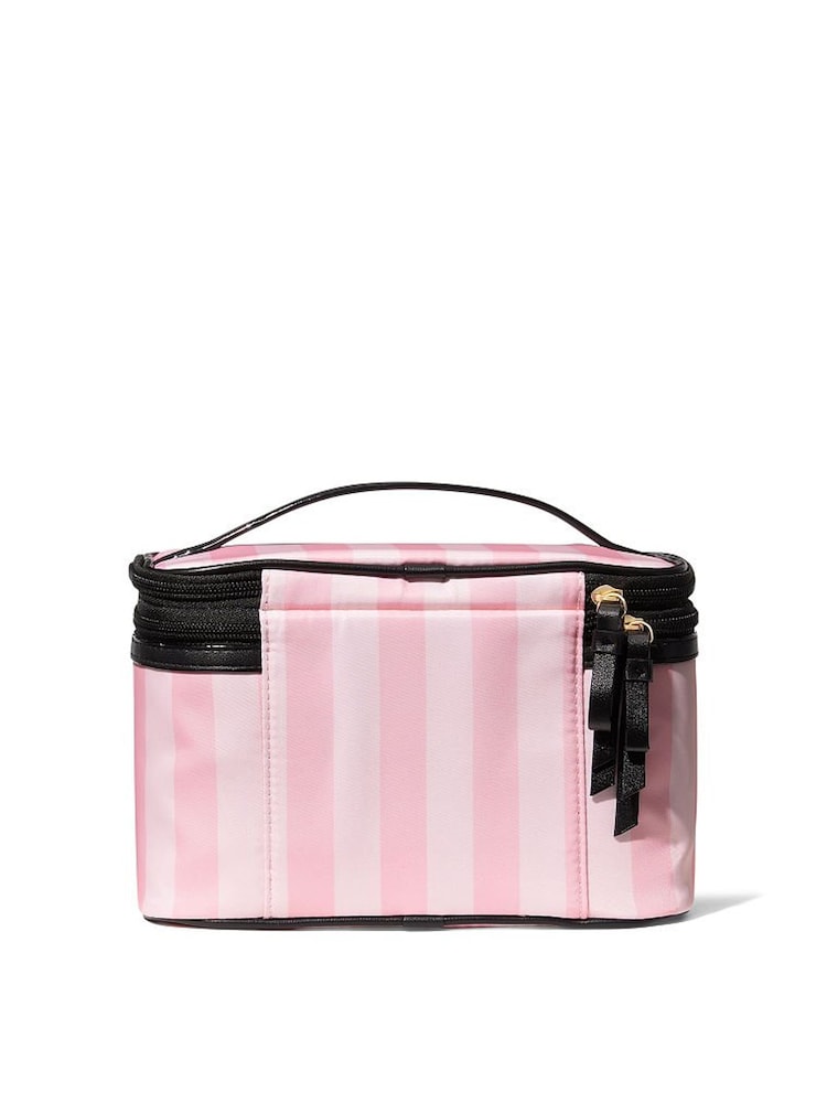 Victoria's Secret Pink Iconic Stripe Makeup Bag - Image 2 of 3 Victoria's Secret Pink Iconic Stripe Makeup Bag - Image 2 of 3