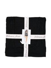 Victoria's Secret Black Ribbed Modal Short Pyjamas - Image 4 of 4