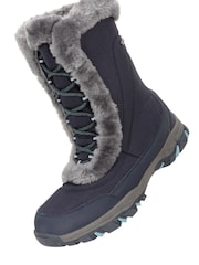 Mountain Warehouse Blue Ohio Womens Thermal Fleece Lined Snow Boot - Image 5 of 7