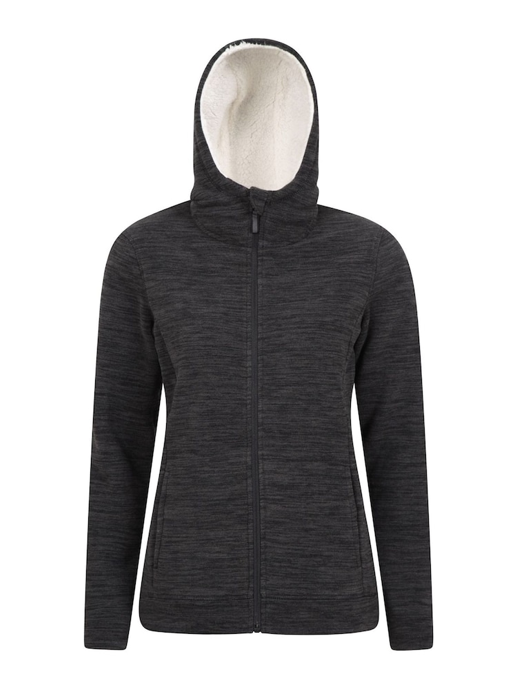 Mountain Warehouse Black Snowdonia Womens Fleece Hoodie - Image 1 of 6 Mountain Warehouse Black Snowdonia Womens Fleece Hoodie - Image 1 of 6