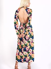 Little Mistress Multi X Vogue Printed Midaxi Dress - Image 4 of 4