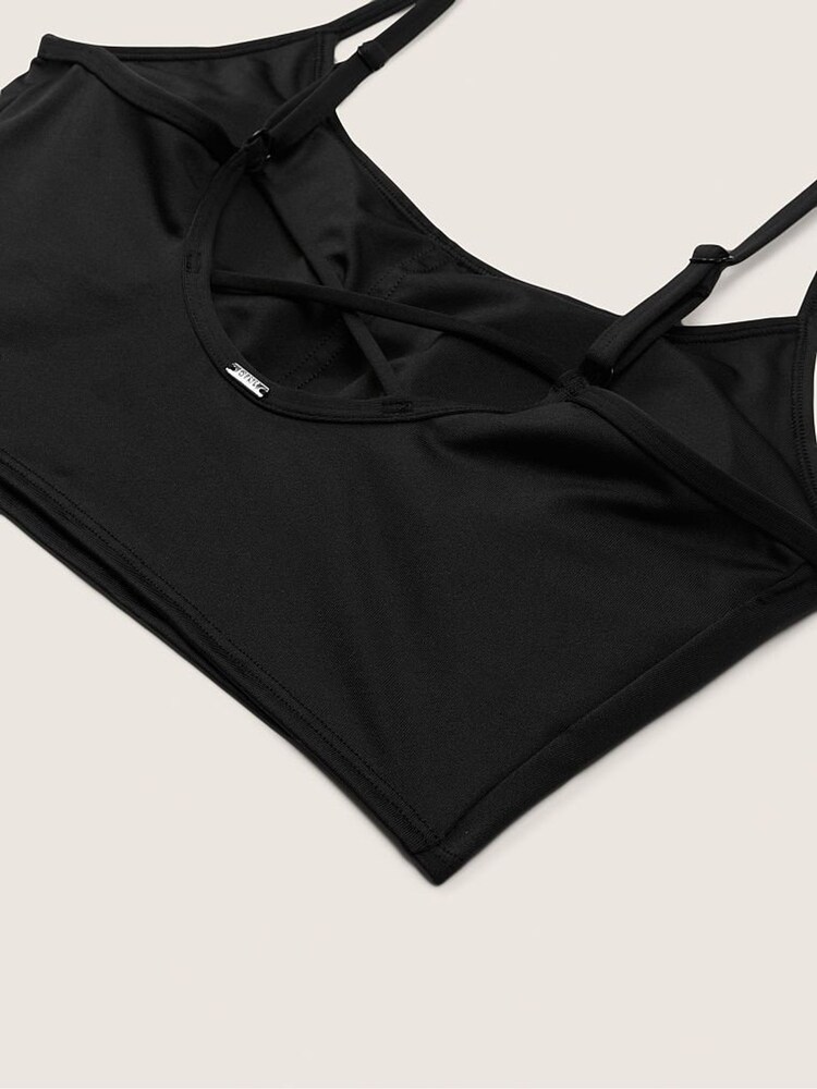 Victoria's Secret PINK Pure Black Seamless Lightly Lined Low Impact Sports Bra - Image 3 of 3