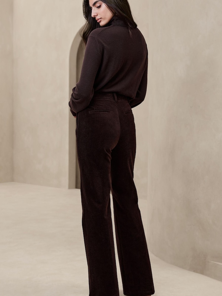 Banana Republic Brown Ama Wide Leg Corduroy Trousers - Image 2 of 3
