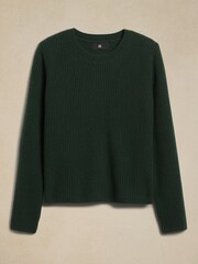 Banana Republic Green Lucia Cashmere Ribbed Jumper - Image 4 of 4