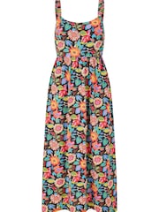 Yumi Pink Multi Retro Floral Midi Dress - Image 5 of 5
