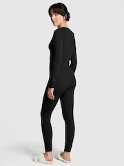 Victoria's Secret PINK Pure Black Thermal Long Sleeve and Legging Pyjama Set - Image 2 of 3