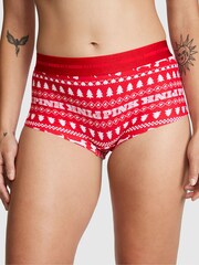Victoria's Secret PINK Red Pepper Fair Isle Logo Short Knickers - Image 1 of 1