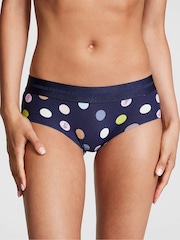 Victoria's Secret PINK Midnight Navy Blue Dot Logo Hipster Knickers - Image 1 of 3