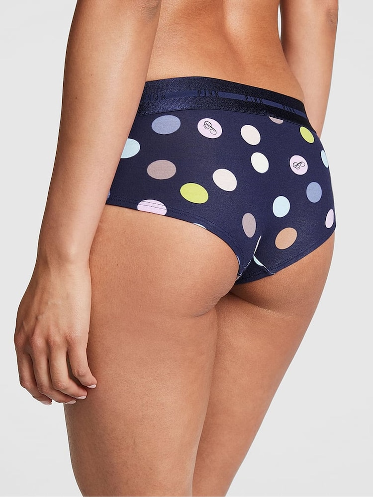 Victoria's Secret PINK Midnight Navy Blue Dot Logo Hipster Knickers - Image 2 of 3 Victoria's Secret PINK Midnight Navy Blue Dot Logo Hipster Knickers - Image 2 of 3