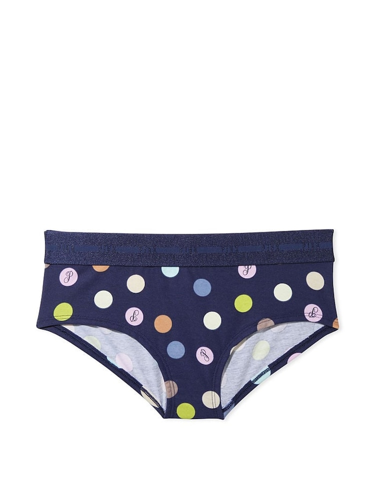 Victoria's Secret PINK Midnight Navy Blue Dot Logo Hipster Knickers - Image 3 of 3