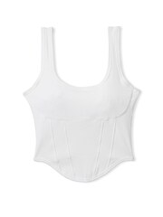 Victoria's Secret PINK Optic White Cotton Corset Bralette - Image 4 of 4
