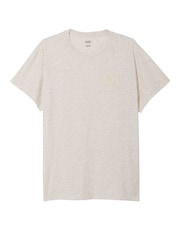 Victoria's Secret PINK Heather Oatmeal Beige Short Sleeve Oversized Campus T-Shirt - Image 3 of 3