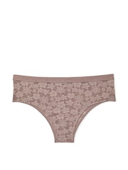 Victoria's Secret PINK Iced Coffee Brown Tossed Floral Lace Cheekster Knickers - Image 4 of 4