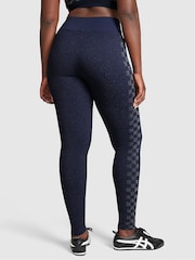 Victoria's Secret PINK Midnight Navy Blue Checkered Seamless Workout Legging Shine - Image 2 of 5
