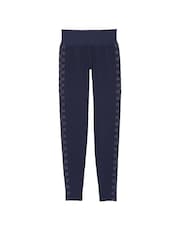 Victoria's Secret PINK Midnight Navy Blue Checkered Seamless Workout Legging Shine - Image 4 of 5