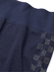 Victoria's Secret PINK Midnight Navy Blue Checkered Seamless Workout Legging Shine - Image 5 of 5